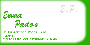 emma pados business card